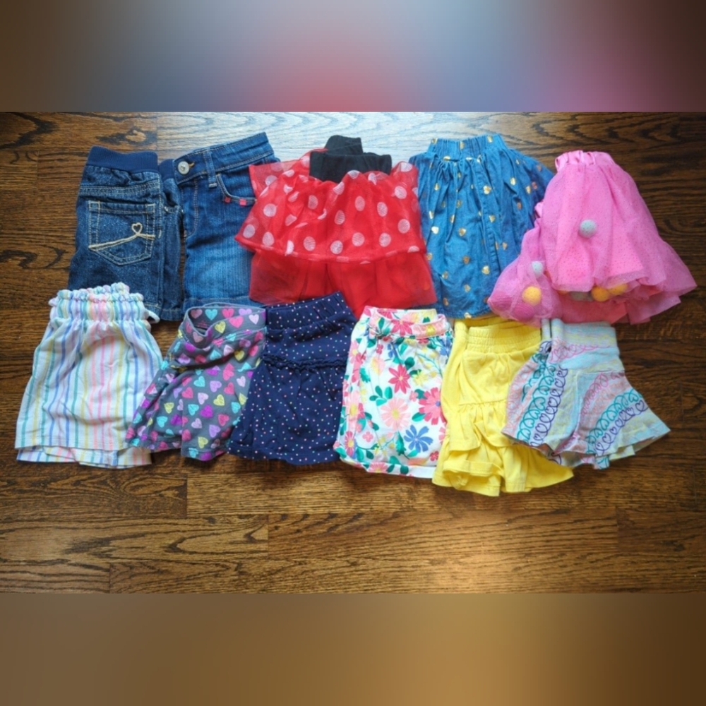 Toddler Girl 3T 11 Skirt Bundle